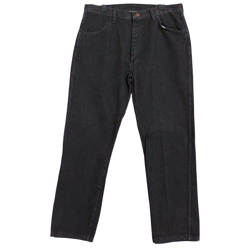 Vintage Rustler Jeans‎ Mens 38x30 Black Relaxed Fit Straight Leg USA 87621BK